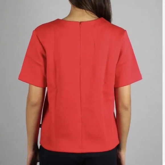 Adidas Trefoil Logo Womens Short Sleeve Half Zip Tee - Picture 2 of 5